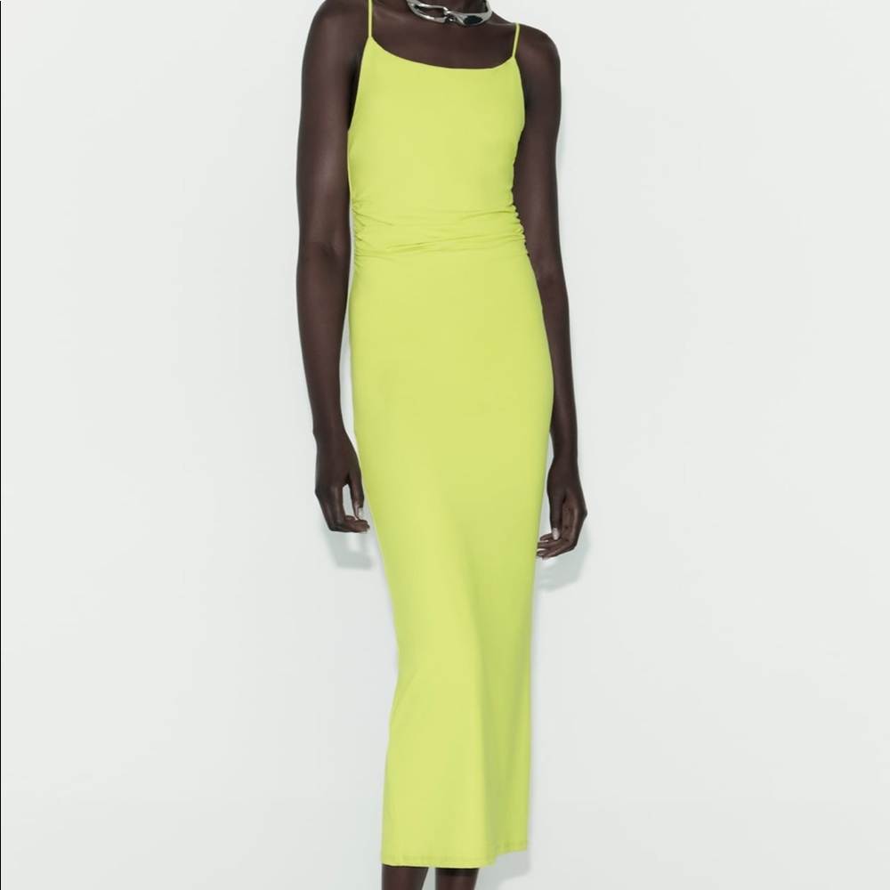 🍋 ZARA Neon yellow dress